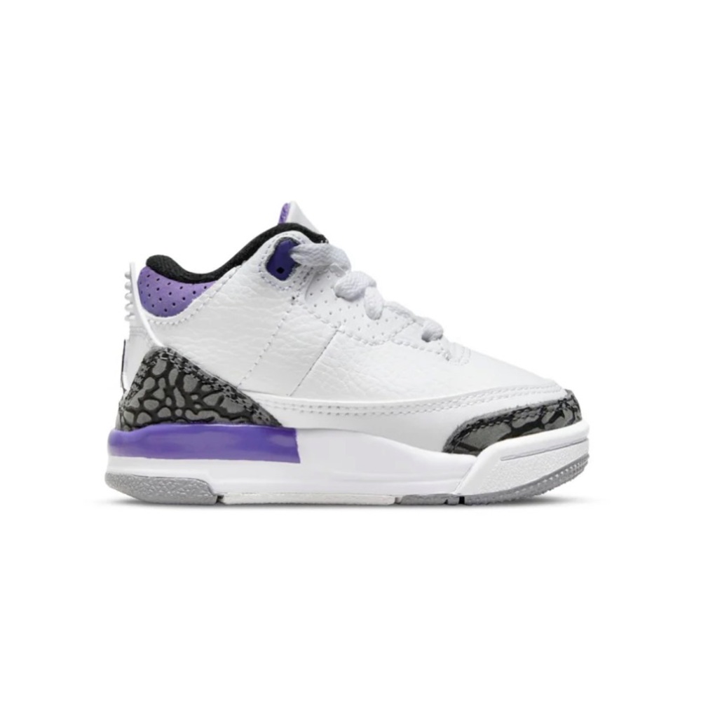 💜 Air Jordan GUC Toddlers Retro 3 Td 'Dark Iris' Sneakers💜 SIZE 6 - Picture 3 of 10